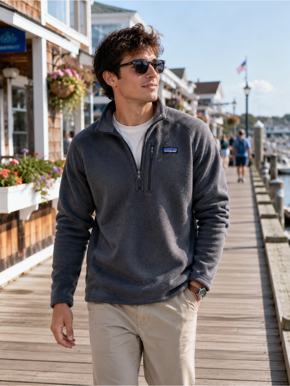 Patagonia Charcoal Gray Half-Zip Fleece Pullover